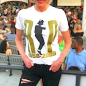 Rare Y2K PEACE GENERATION Michael Jackson T-Shirt Moonwalk R.I.P 1958-2009 M